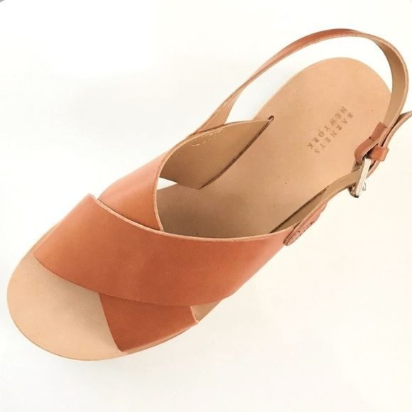 NEW Barney’s NY Crossover Platform Sandals Made in Italy New Without Tags - Picture 6 of 15